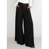imagePRETTYGARDEN Womens Fall Wide Leg Trousers 2025 High Elastic Waist Loose Pleated Long Flowy Palazzo Work Pants with PocketsBlack