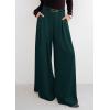 imagePRETTYGARDEN Womens Fall Wide Leg Trousers 2025 High Elastic Waist Loose Pleated Long Flowy Palazzo Work Pants with PocketsDark Green