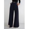 imagePRETTYGARDEN Womens Fall Wide Leg Trousers 2025 High Elastic Waist Loose Pleated Long Flowy Palazzo Work Pants with PocketsNavy