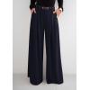 imagePRETTYGARDEN Womens Fall Wide Leg Trousers 2025 High Elastic Waist Loose Pleated Long Flowy Palazzo Work Pants with PocketsNavy