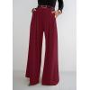 imagePRETTYGARDEN Womens Fall Wide Leg Trousers 2025 High Elastic Waist Loose Pleated Long Flowy Palazzo Work Pants with PocketsWine Red