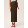 imagePRETTYGARDEN Womens Faux Leather Long Skirt 2025 Fall Trendy Clothes High Waist Dressy Casual Pencil Maxi Skirts with SlitCoffee