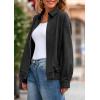 imagePRETTYGARDEN Womens Faux Suede Motorcycle Jacket Trendy Fall Fashion 2025 Oversized Zip Up Coats Winter Clothes OuterwearBlack
