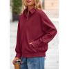 imagePRETTYGARDEN Womens Faux Suede Motorcycle Jacket Trendy Fall Fashion 2025 Oversized Zip Up Coats Winter Clothes OuterwearBurgundy