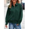 imagePRETTYGARDEN Womens Faux Suede Motorcycle Jacket Trendy Fall Fashion 2025 Oversized Zip Up Coats Winter Clothes OuterwearDark Green