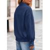 imagePRETTYGARDEN Womens Faux Suede Motorcycle Jacket Trendy Fall Fashion 2025 Oversized Zip Up Coats Winter Clothes OuterwearNavy Blue