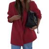 imagePRETTYGARDEN Fall 2025 Blazers for Women Business Casual Long Sleeve Lapel Pockets Dressy Suit Jackets Work Office ClothesBurgundy