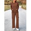 imagePRETTYGARDEN 2 Piece Sets For Women Fall 2025 Sweatsuits Outfits Lounge Matching Hoodie Set Travel Track Suits Winter ClothesBrown