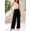 imagePRETTYGARDEN 2 Piece Sets for Women 2025 Summer Sleeveless Tank Ribbed Travel Beach Vacation Spring Lounge Wear OutfitsApricot Black