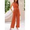 imagePRETTYGARDEN 2 Piece Sets for Women 2025 Summer Sleeveless Tank Ribbed Travel Beach Vacation Spring Lounge Wear OutfitsBrick Red