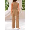 imagePRETTYGARDEN 2 Piece Sets for Women 2025 Summer Sleeveless Tank Ribbed Travel Beach Vacation Spring Lounge Wear OutfitsCamel