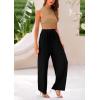 imagePRETTYGARDEN 2 Piece Sets for Women 2025 Summer Sleeveless Tank Ribbed Travel Beach Vacation Spring Lounge Wear OutfitsCamel Black