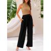imagePRETTYGARDEN 2 Piece Sets for Women 2025 Summer Sleeveless Tank Ribbed Travel Beach Vacation Spring Lounge Wear OutfitsCamel Black