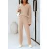 imagePRETTYGARDEN Lounge Sets for Women Two Piece Sweaters Pajama Set Fall Fashion 2025 Loungewear Outfits Matching Winter ClothesKhaki