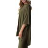 imagePRETTYGARDEN Two Piece Sets For Women Summer Fashion Lounge Matching Set 2025 Travel Vacation Airport Outfits ClothingArmy Green