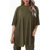 imagePRETTYGARDEN Two Piece Sets For Women Summer Fashion Lounge Matching Set 2025 Travel Vacation Airport Outfits ClothingArmy Green