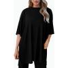 imagePRETTYGARDEN Two Piece Sets For Women Summer Fashion Lounge Matching Set 2025 Travel Vacation Airport Outfits ClothingBlack