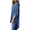 imagePRETTYGARDEN Two Piece Sets For Women Summer Fashion Lounge Matching Set 2025 Travel Vacation Airport Outfits ClothingBlue