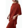 imagePRETTYGARDEN Two Piece Sets For Women Summer Fashion Lounge Matching Set 2025 Travel Vacation Airport Outfits ClothingBrick Red