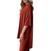 imagePRETTYGARDEN Two Piece Sets For Women Summer Fashion Lounge Matching Set 2025 Travel Vacation Airport Outfits ClothingBrick Red