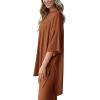 imagePRETTYGARDEN Two Piece Sets For Women Summer Fashion Lounge Matching Set 2025 Travel Vacation Airport Outfits ClothingBrown