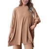 imagePRETTYGARDEN Two Piece Sets For Women Summer Fashion Lounge Matching Set 2025 Travel Vacation Airport Outfits ClothingKhaki