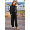 imagePRETTYGARDEN Two Piece Sets for Women 2025 Pullover Sweater High Waisted Sweatpants Tracksuit Lounge Set Fall Winter OutfitsBlack