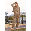 imagePRETTYGARDEN Two Piece Sets for Women 2025 Pullover Sweater High Waisted Sweatpants Tracksuit Lounge Set Fall Winter OutfitsKhaki