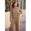 imagePRETTYGARDEN Two Piece Sets for Women 2025 Pullover Sweater High Waisted Sweatpants Tracksuit Lounge Set Fall Winter OutfitsKhaki