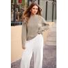 imagePRETTYGARDEN Two Piece Sets for Women 2025 Pullover Sweater High Waisted Sweatpants Tracksuit Lounge Set Fall Winter OutfitsKhaki Beige White