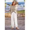 imagePRETTYGARDEN Two Piece Sets for Women 2025 Pullover Sweater High Waisted Sweatpants Tracksuit Lounge Set Fall Winter OutfitsKhaki Beige White