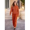 imagePRETTYGARDEN Two Piece Sets for Women 2025 Pullover Sweater High Waisted Sweatpants Tracksuit Lounge Set Fall Winter OutfitsOrange
