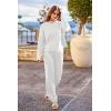 imagePRETTYGARDEN Two Piece Sets for Women 2025 Pullover Sweater High Waisted Sweatpants Tracksuit Lounge Set Fall Winter OutfitsWhite