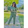imagePRETTYGARDEN Women Fall 2 Piece Lounge Outfit Long Sleeve Tops High Waisted Jogger Pants Set Spring Travel Clothes TracksuitLight Green