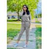imagePRETTYGARDEN Women Fall 2 Piece Lounge Outfit Long Sleeve Tops High Waisted Jogger Pants Set Spring Travel Clothes TracksuitLight Grey