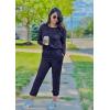 imagePRETTYGARDEN Women Fall 2 Piece Lounge Outfit Long Sleeve Tops High Waisted Jogger Pants Set Spring Travel Clothes TracksuitNavy