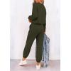 imagePRETTYGARDEN Women Fall 2 Piece Lounge Outfit Long Sleeve Tops High Waisted Jogger Pants Set Spring Travel Clothes TracksuitPatternedarmy Green