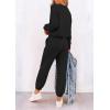 imagePRETTYGARDEN Women Fall 2 Piece Lounge Outfit Long Sleeve Tops High Waisted Jogger Pants Set Spring Travel Clothes TracksuitPatternedblack