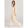 imagePRETTYGARDEN Womens 2 Piece Outfits 2025 Fall Long Sleeve Sweatshirt Wide Leg Pants Lounge Sets Winter Sweatsuits TracksuitBeige