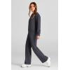 imagePRETTYGARDEN Womens 2 Piece Outfits 2025 Fall Long Sleeve Sweatshirt Wide Leg Pants Lounge Sets Winter Sweatsuits TracksuitDark Grey