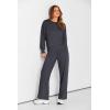 imagePRETTYGARDEN Womens 2 Piece Outfits 2025 Fall Long Sleeve Sweatshirt Wide Leg Pants Lounge Sets Winter Sweatsuits TracksuitDark Grey