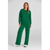 imagePRETTYGARDEN Womens 2 Piece Outfits 2025 Fall Long Sleeve Sweatshirt Wide Leg Pants Lounge Sets Winter Sweatsuits TracksuitGreen
