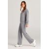 imagePRETTYGARDEN Womens 2 Piece Outfits 2025 Fall Long Sleeve Sweatshirt Wide Leg Pants Lounge Sets Winter Sweatsuits TracksuitGrey