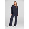 imagePRETTYGARDEN Womens 2 Piece Outfits 2025 Fall Long Sleeve Sweatshirt Wide Leg Pants Lounge Sets Winter Sweatsuits TracksuitNavy