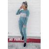 imagePRETTYGARDEN Womens 2 Piece Sets 2025 Long Sleeve Tops High Waisted Sweatpants Lounge Set Fall Fashion Travel OutfitsBlue