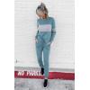 imagePRETTYGARDEN Womens 2 Piece Sets 2025 Long Sleeve Tops High Waisted Sweatpants Lounge Set Fall Fashion Travel OutfitsBlue