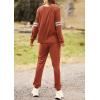 imagePRETTYGARDEN Womens 2 Piece Sets 2025 Long Sleeve Tops High Waisted Sweatpants Lounge Set Fall Fashion Travel OutfitsCaramel