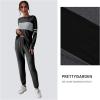 imagePRETTYGARDEN Womens 2 Piece Sets 2025 Long Sleeve Tops High Waisted Sweatpants Lounge Set Fall Fashion Travel OutfitsDark Grey