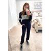 imagePRETTYGARDEN Womens 2 Piece Sets 2025 Long Sleeve Tops High Waisted Sweatpants Lounge Set Fall Fashion Travel OutfitsNavy