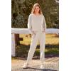 imagePRETTYGARDEN Womens Fall 2 Piece Lounge Set Long Sleeve Tops Ribbed Pants Spring Matching Sweatsuit Travel Outfits ClothesApricot